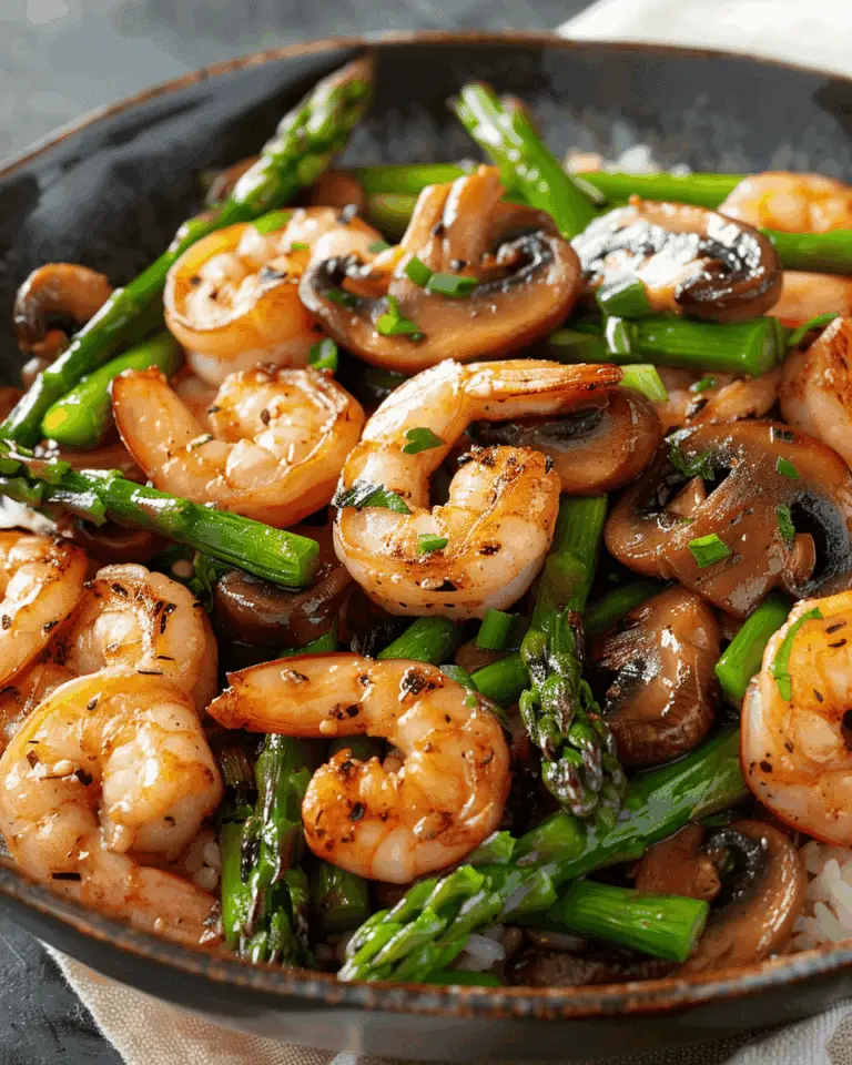 Stir-Fried Shrimp Asparagus Mushrooms