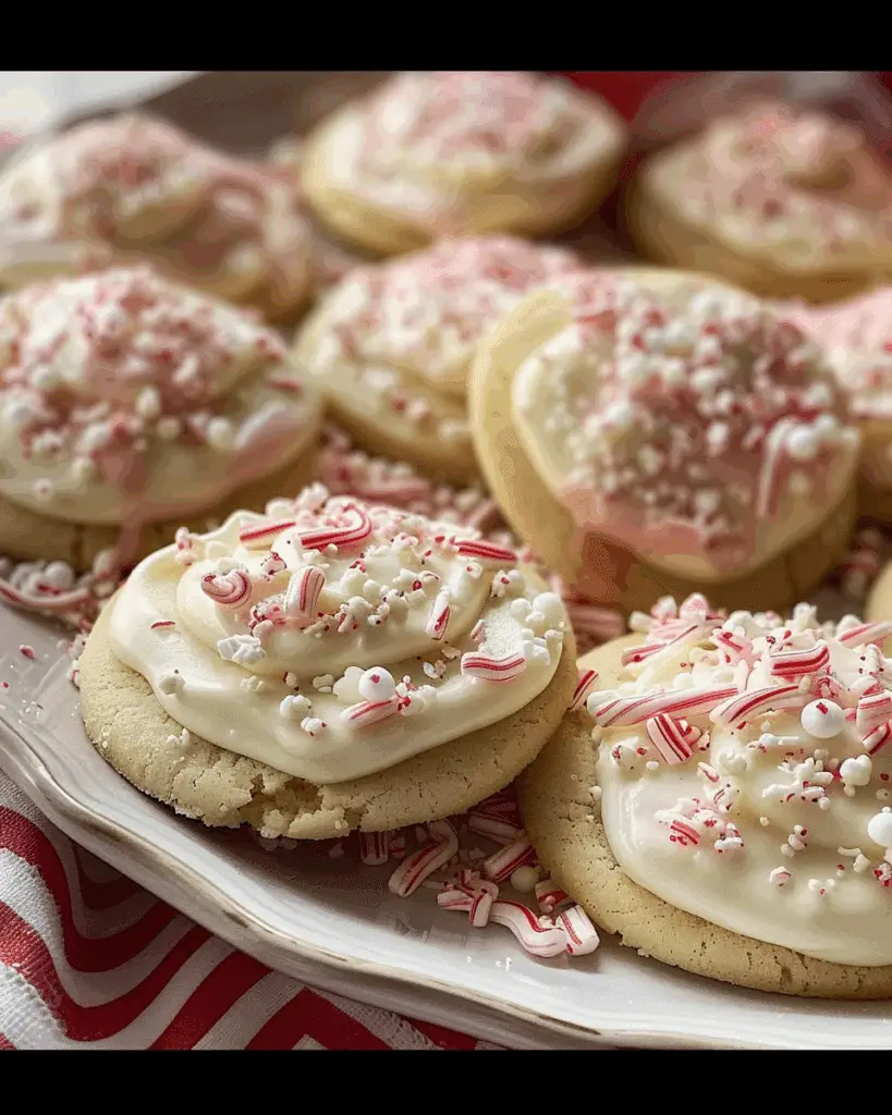 Peppermint Cheesecake Cookies