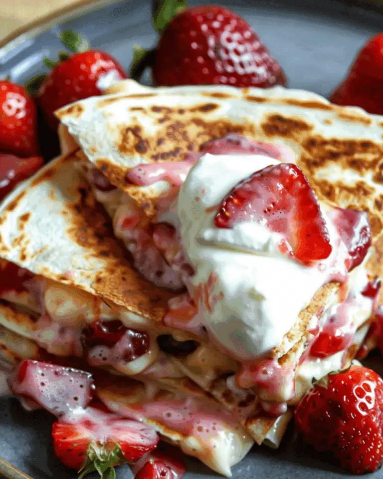 Strawberry Cheesecake Quesadillas