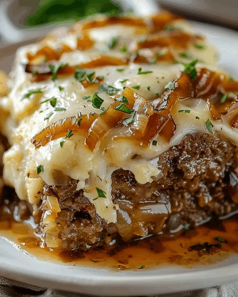 Crockpot French Onion Beefloaf