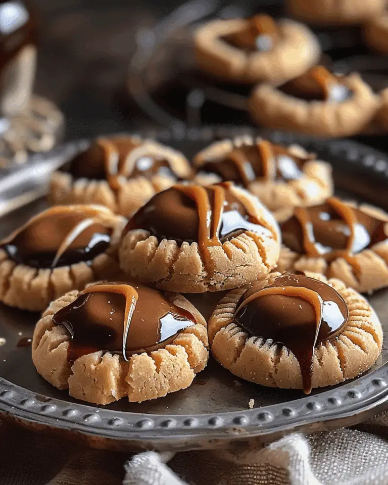 Twix Thumbprint Cookies