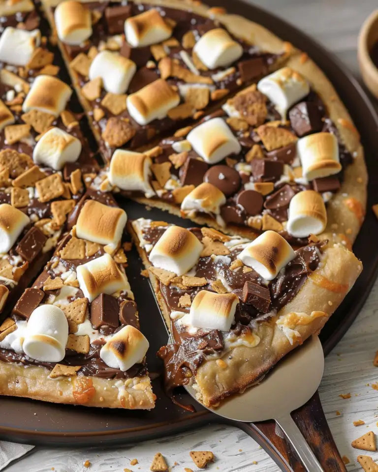 Dinner or Dessert? S’mores Pizza with Gooey Marshmallow