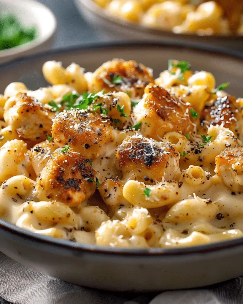 Creamy Honey Pepper Chicken Mac & Cheese