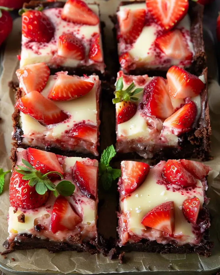 Sugar-Free Strawberry Cheesecake Brownies