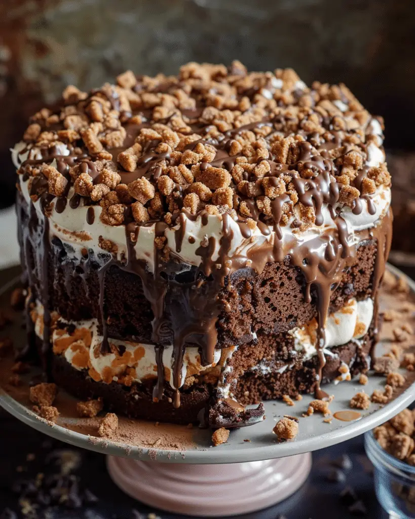 Viral Lazy Cat Choco Crunch Cake
