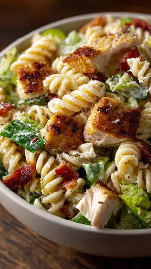 Deluxe Chicken Caesar Pasta Salad