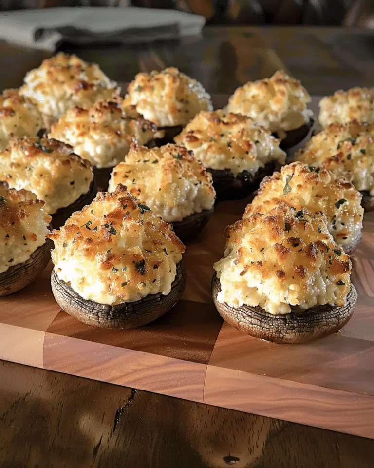 Ruth’s Chris Signature Mushroom Caps Stuffed with Parmesan & Crab