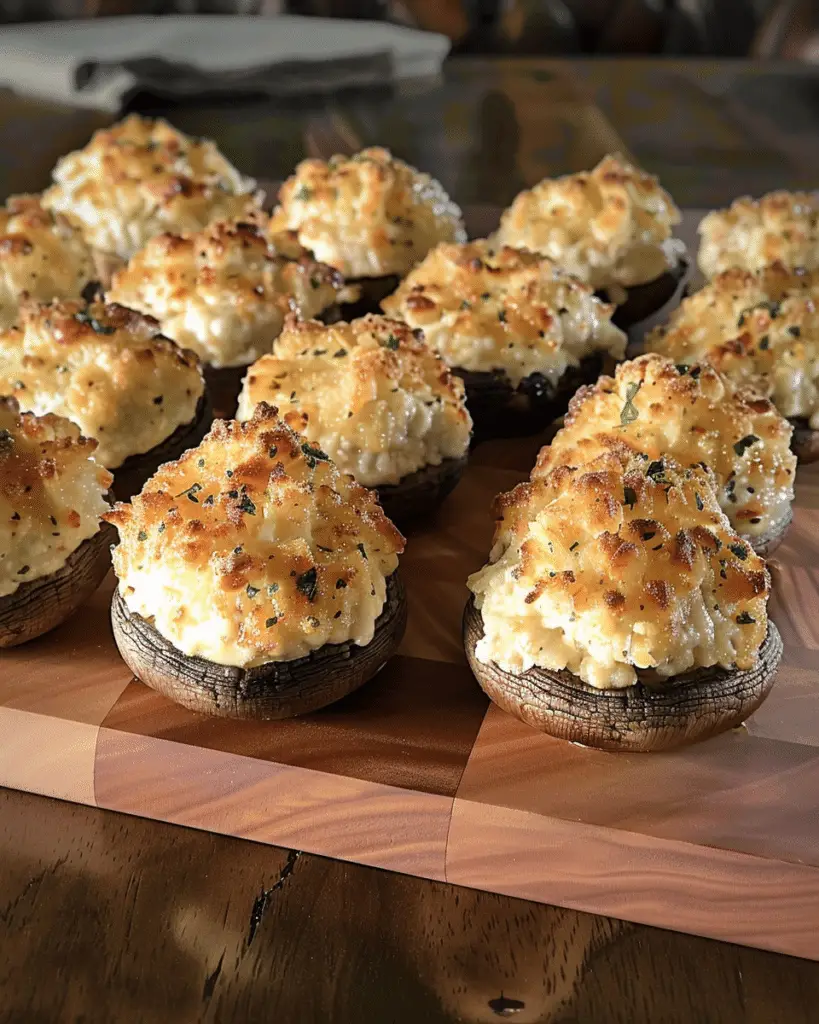 Ruth’s Chris Signature Mushroom Caps Stuffed with Parmesan & Crab