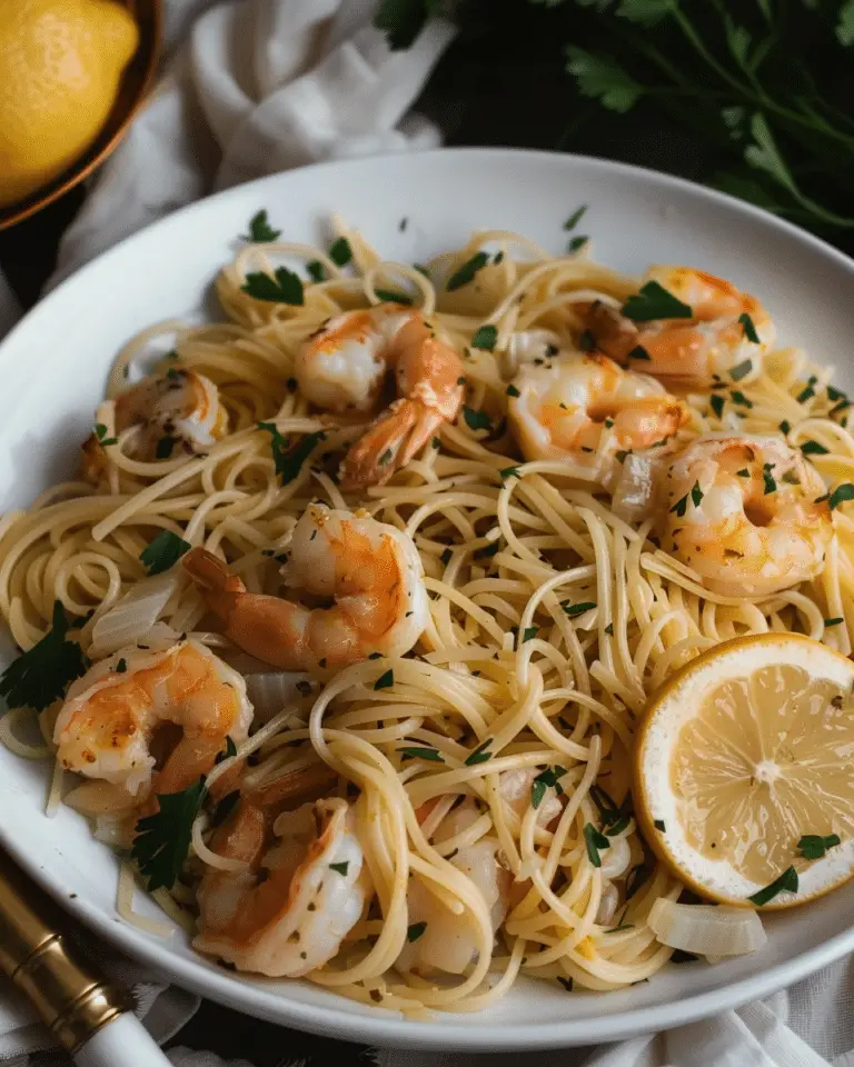 Shrimp and Scallop Scampi with Angel Hair Pasta