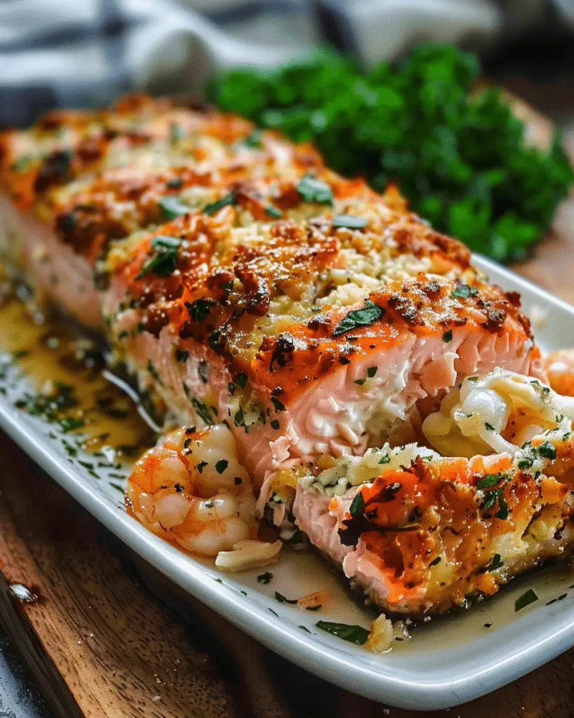 Crab Shrimp Stuffed Salmon