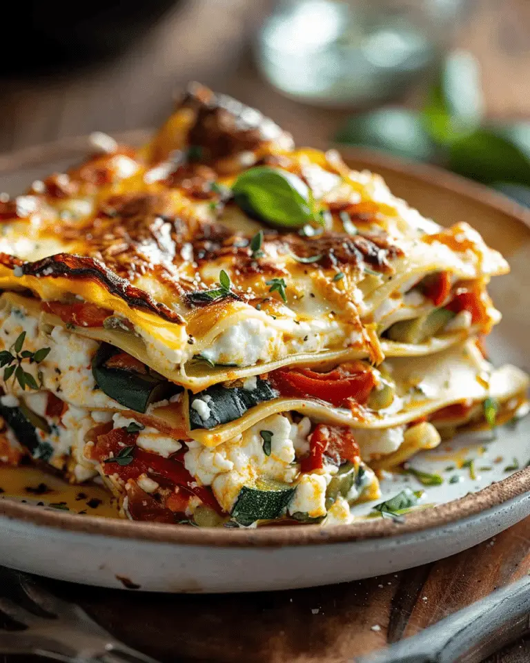 Layered Mediterranean Vegetable Lasagna with Creamy Ricotta