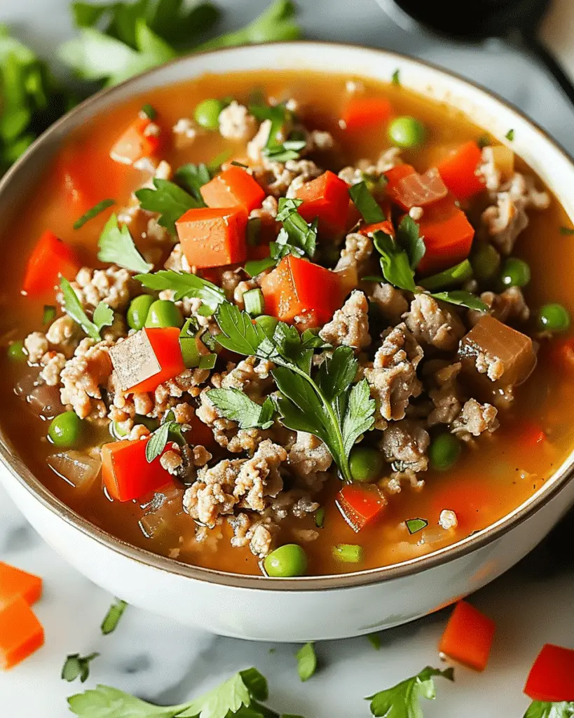 Ground Turkey Soup
