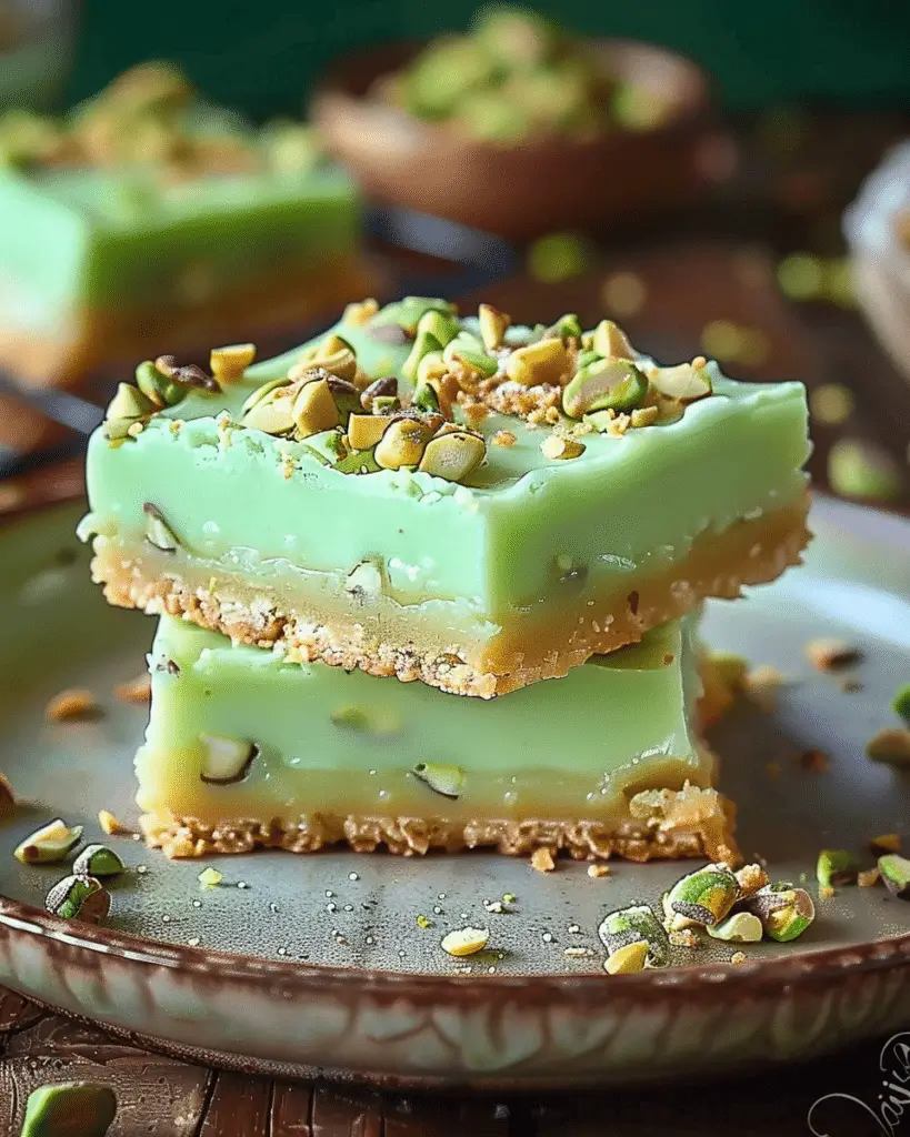 Pistachio Pudding Sugar Cookie Bars