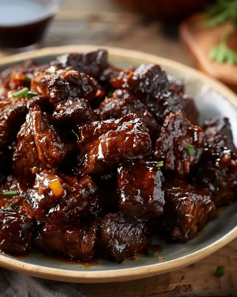 Glazed Sticky Beef Bites