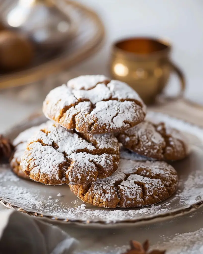 Gingerbread Crinkle Cookies