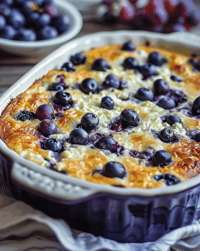 Blueberry Cottage Cheese Breakfast Bake