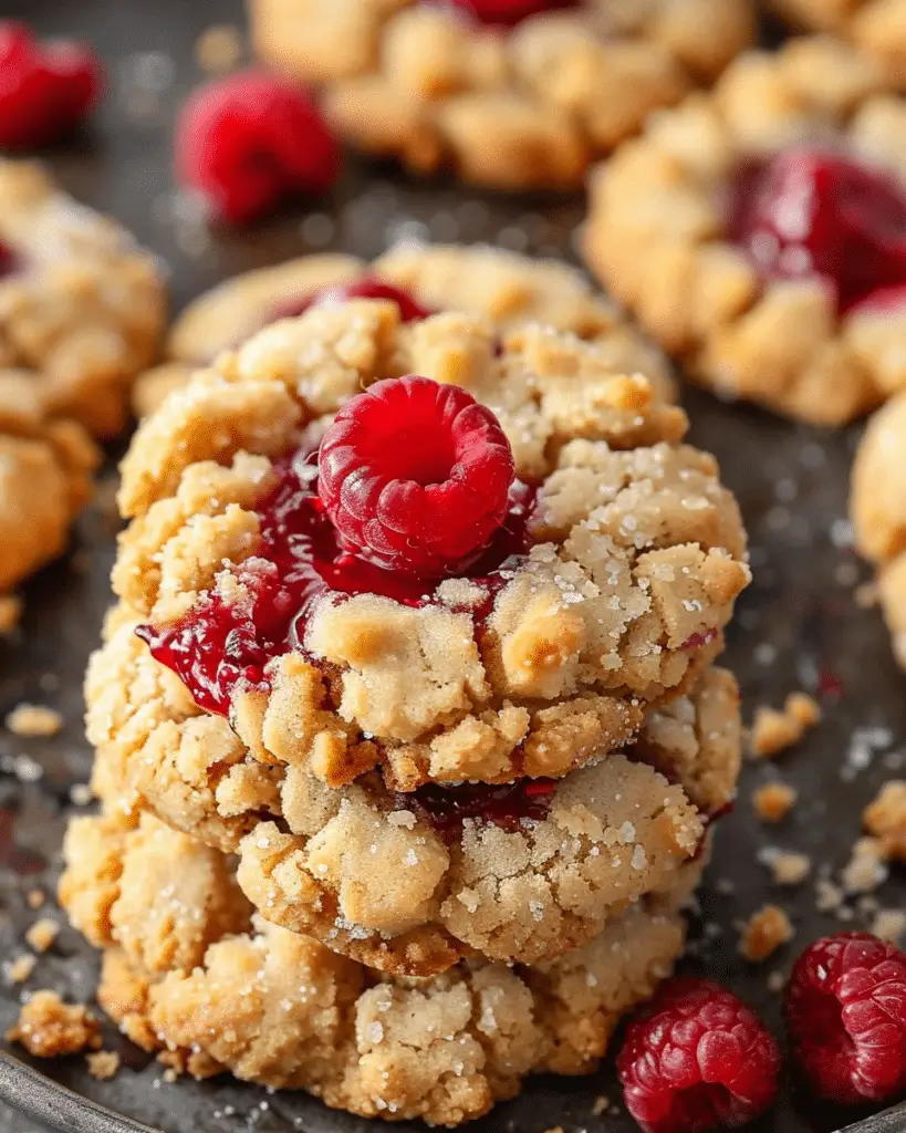 Sugar-Free Raspberry Crumble Cookies