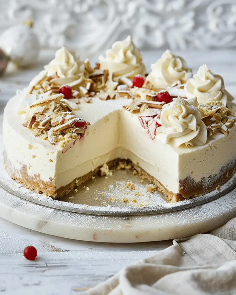 White Christmas Cheesecake
