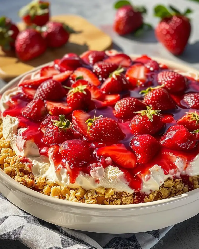 Heavenly Strawberry Cheesecake Dump Cake