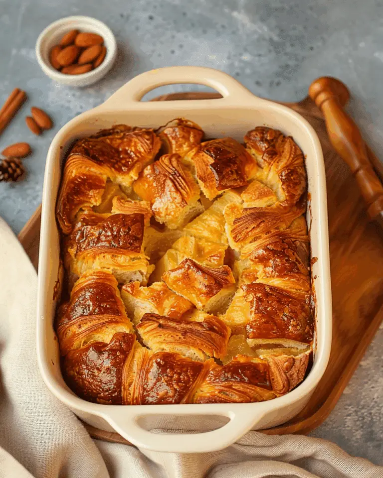 Maple Croissant Bread Pudding