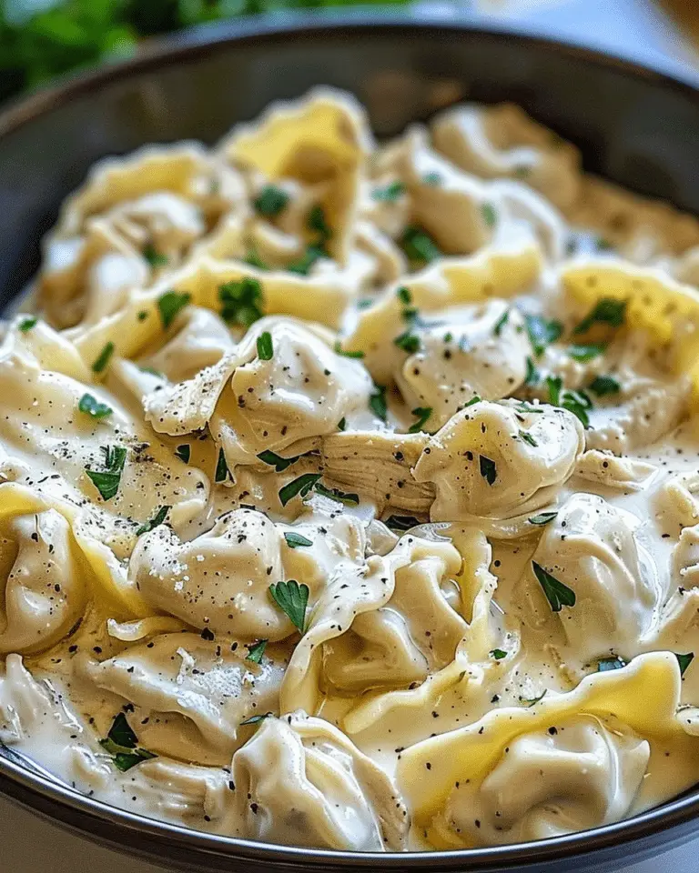 Crockpot Chicken Alfredo Tortellini