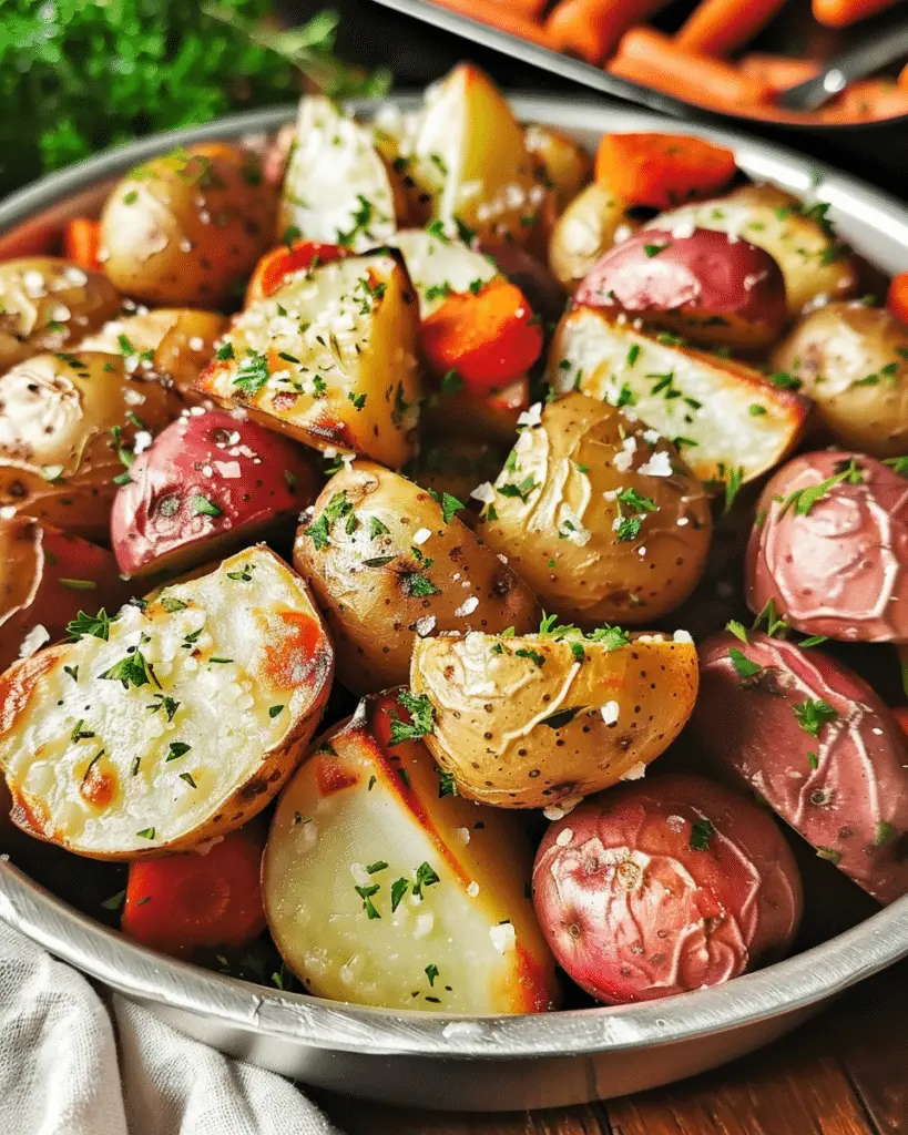 Roasted Potatoes and Carrots with Herbs