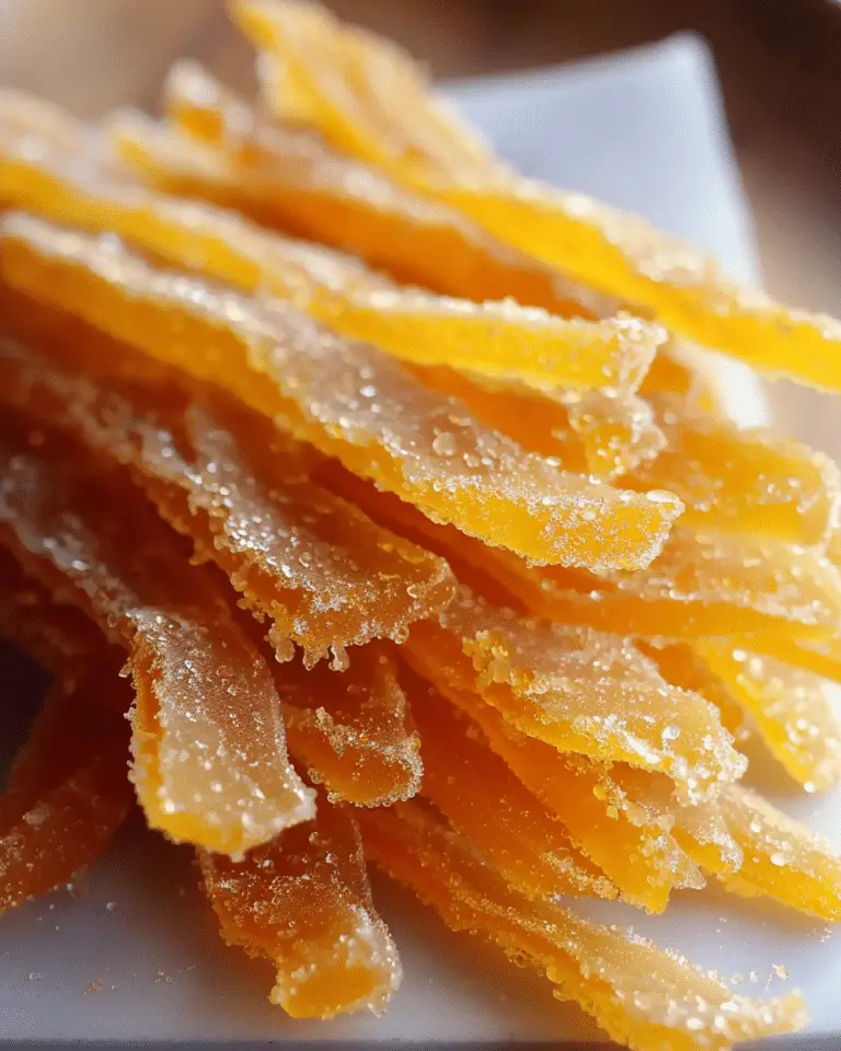 Candied Orange Peel Strips Recipe