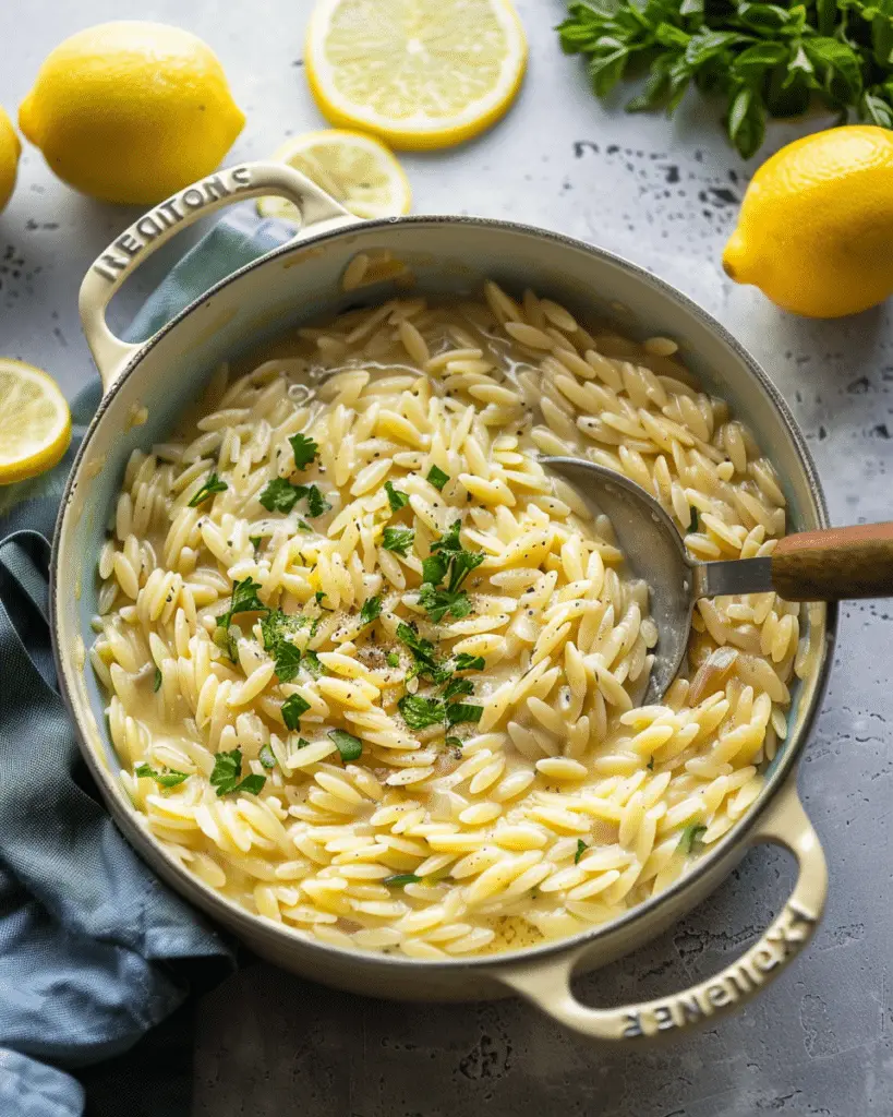 One Pot Lemon Orzo Pasta