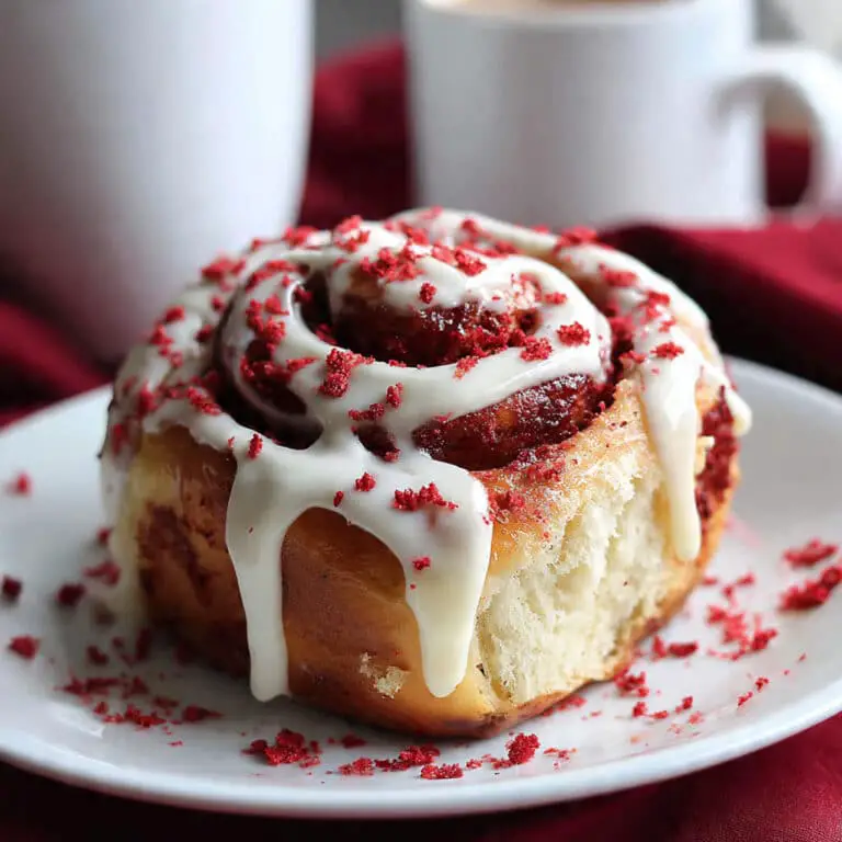 Red Velvet Valentine’s Day Cinnamon Rolls