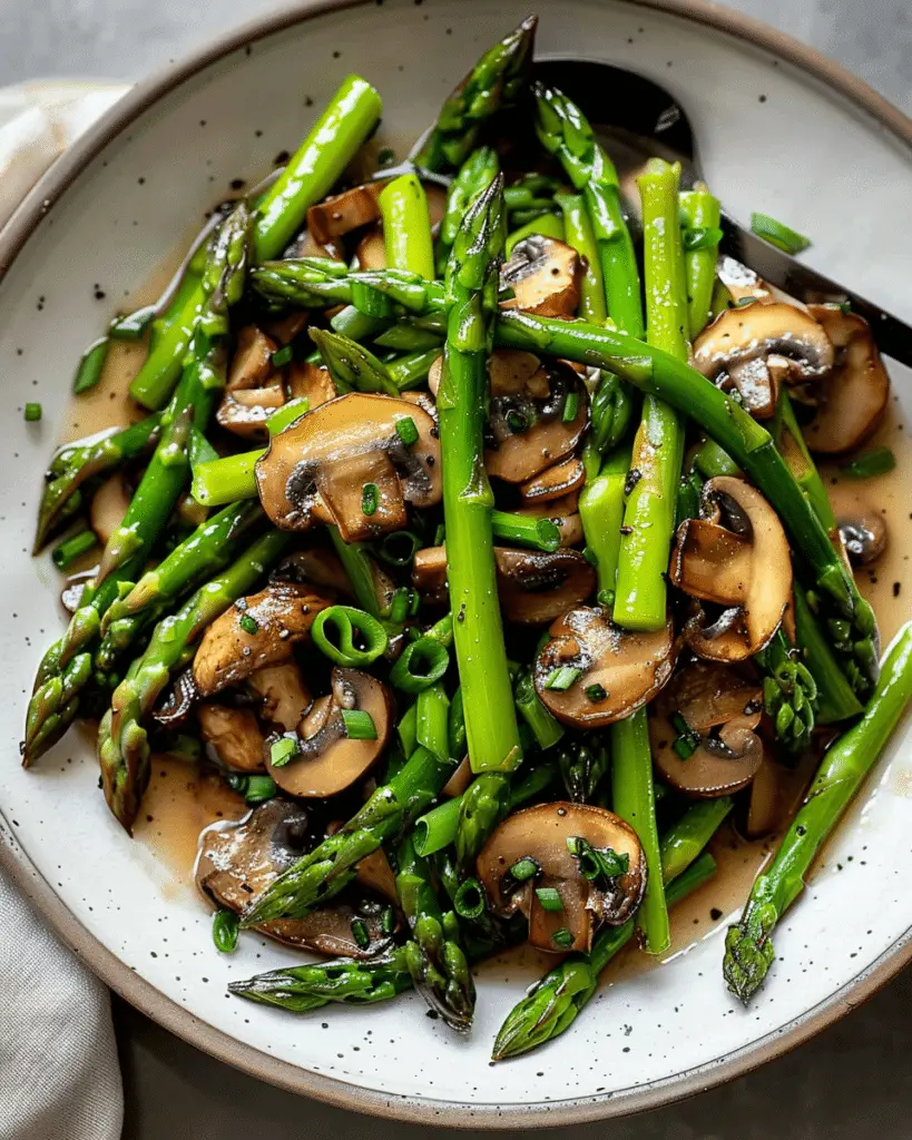 Sautéed Asparagus and Mushrooms