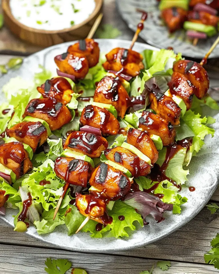 BBQ Chicken Skewer Salad