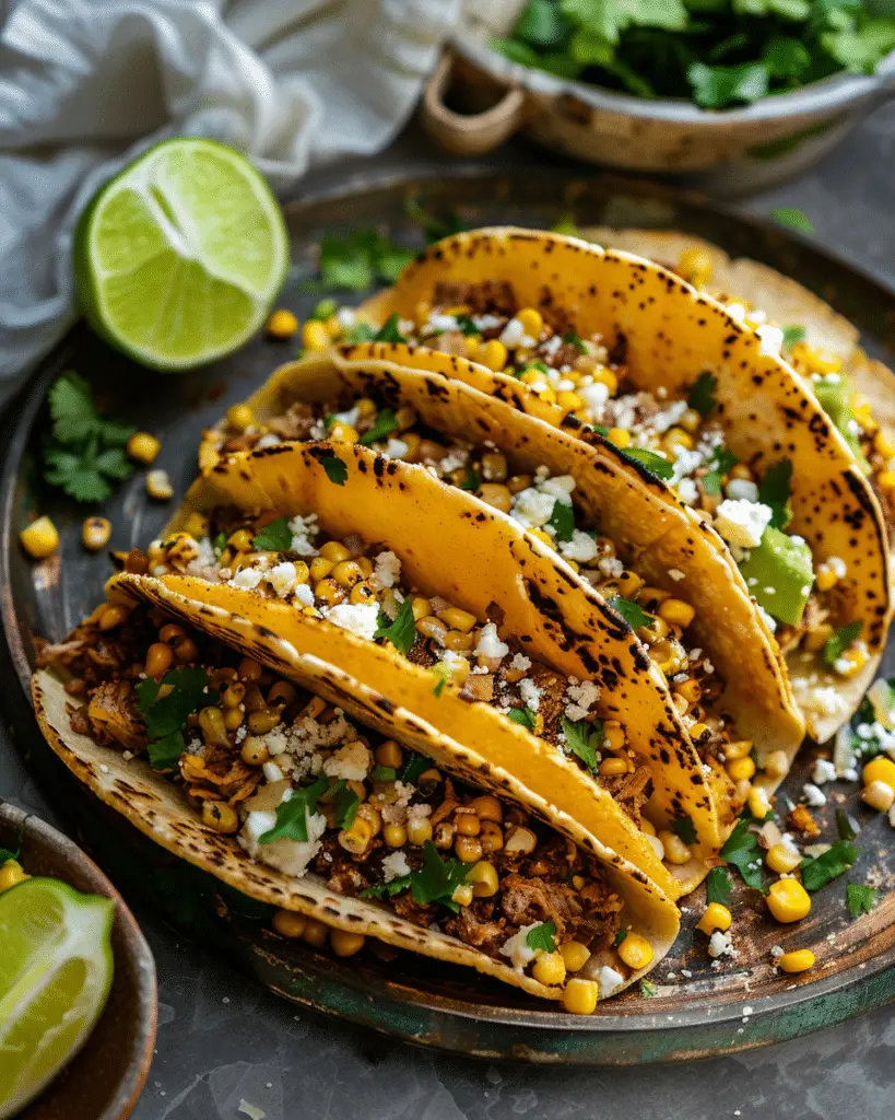 Street Corn Smash Burger Tacos