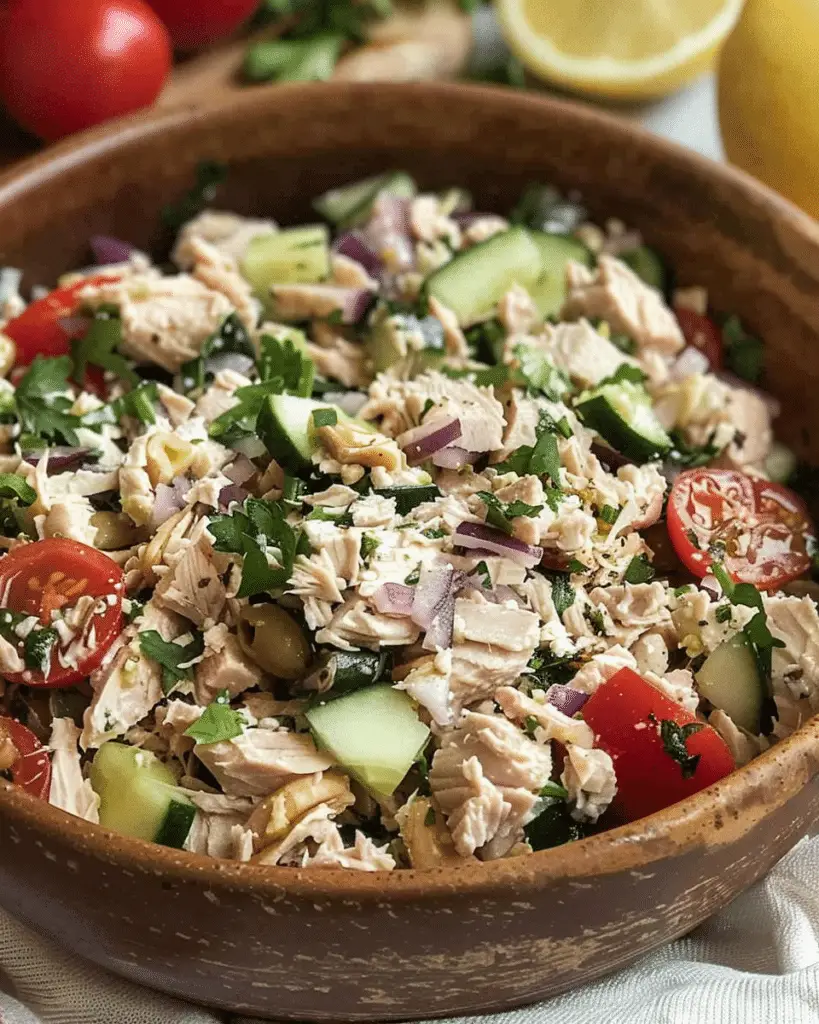 Quick Mediterranean Tuna Salad with No Mayo