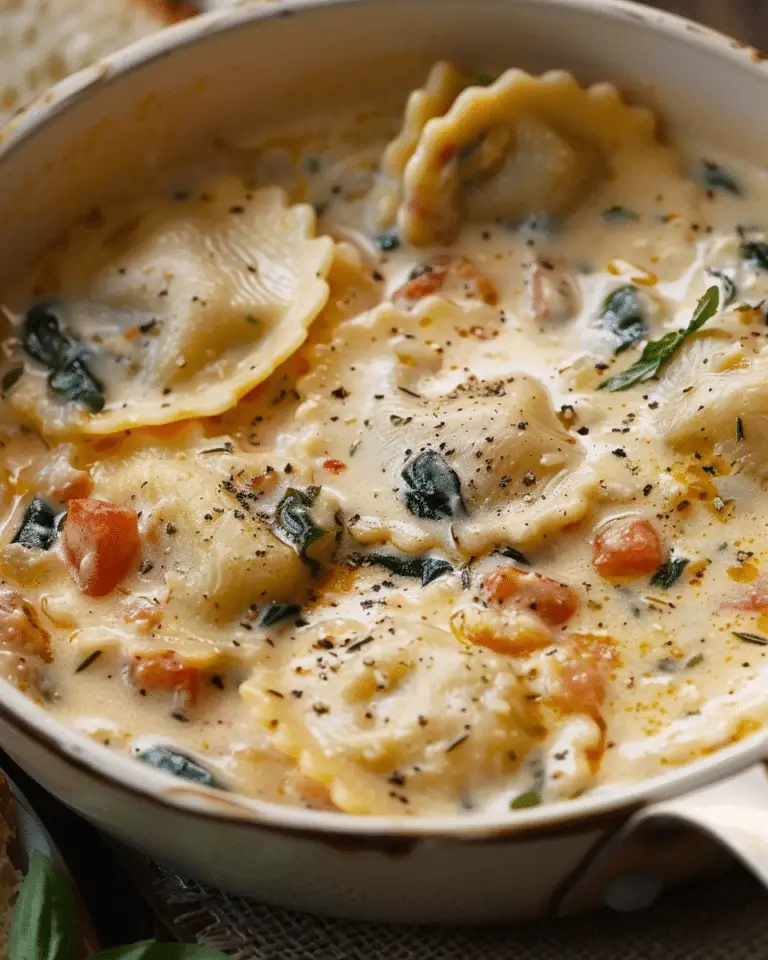 Creamy Tuscan Ravioli Soup: Comfort in Every Spoonful