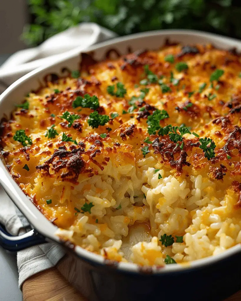 Creamy Cheesy Rice Casserole