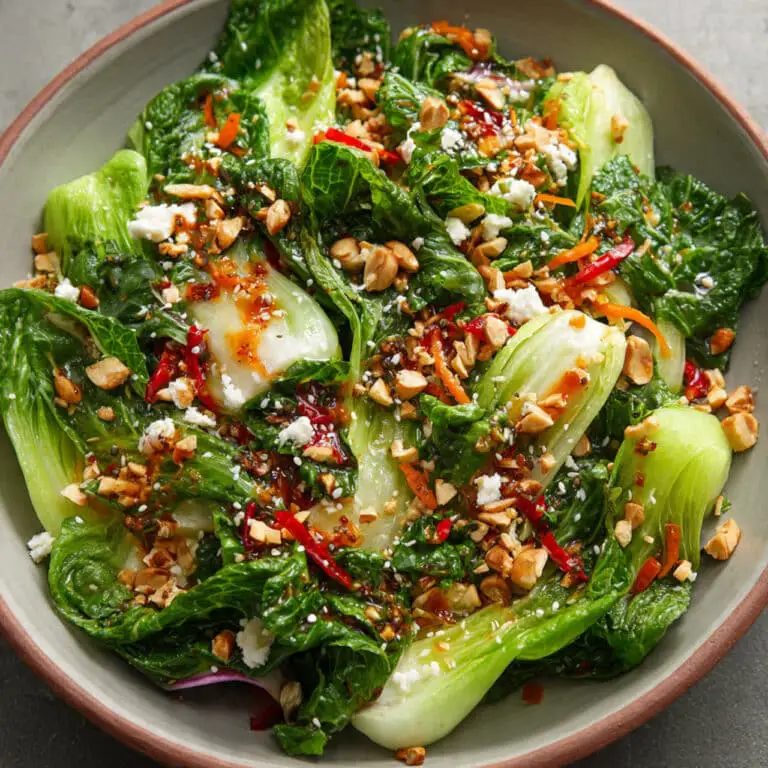 Bok Choy Salad with Sesame Almond Crunch