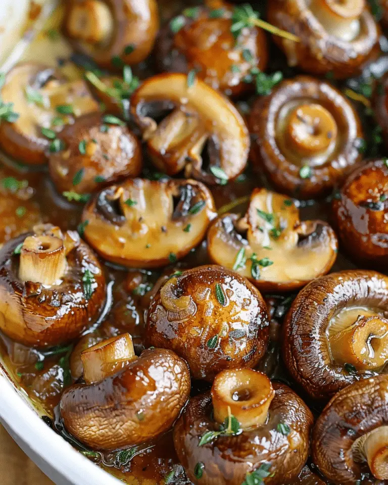 Roasted Mushrooms in a Browned Butter, Garlic and Thyme Sauce