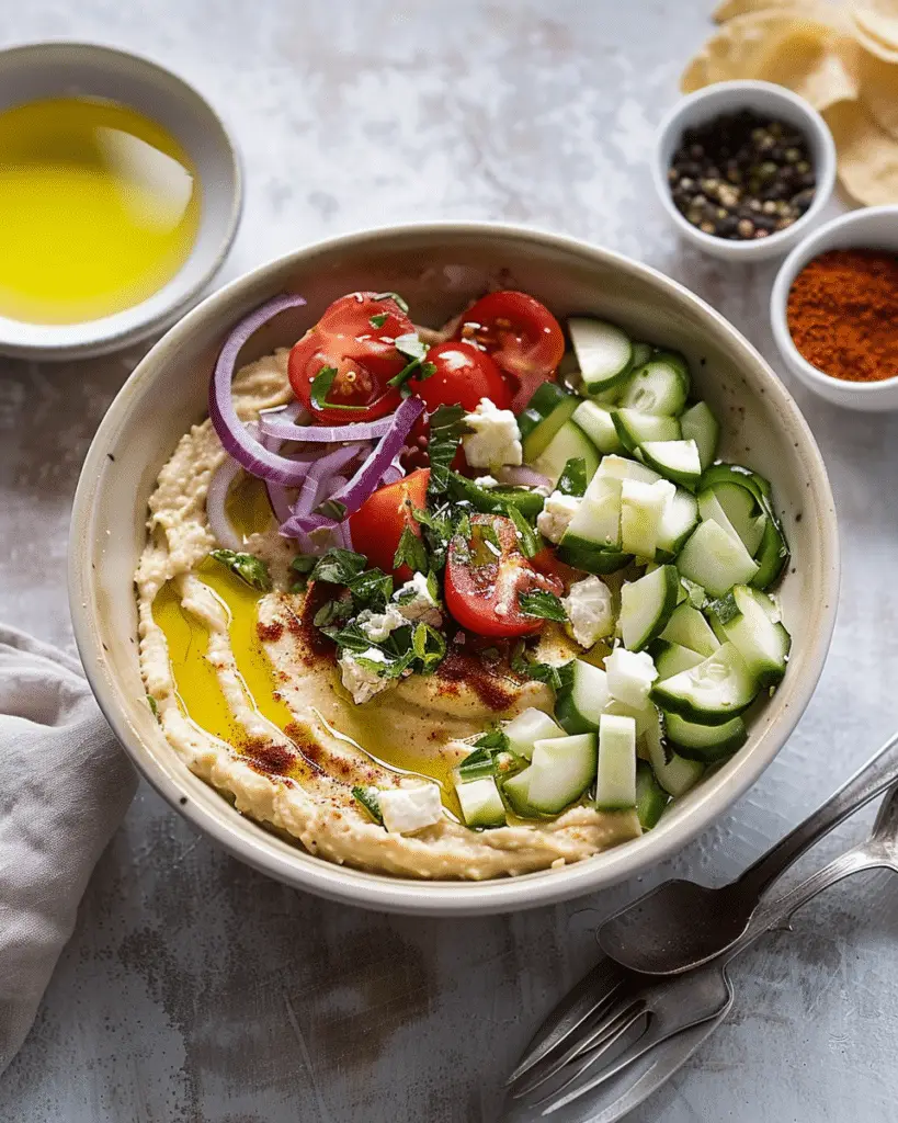 Greek Style Loaded Hummus