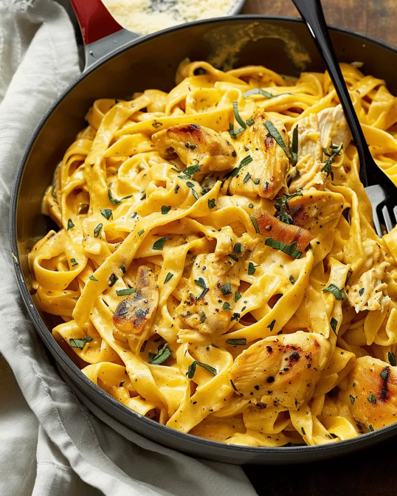 Chicken-Pumpkin Alfredo