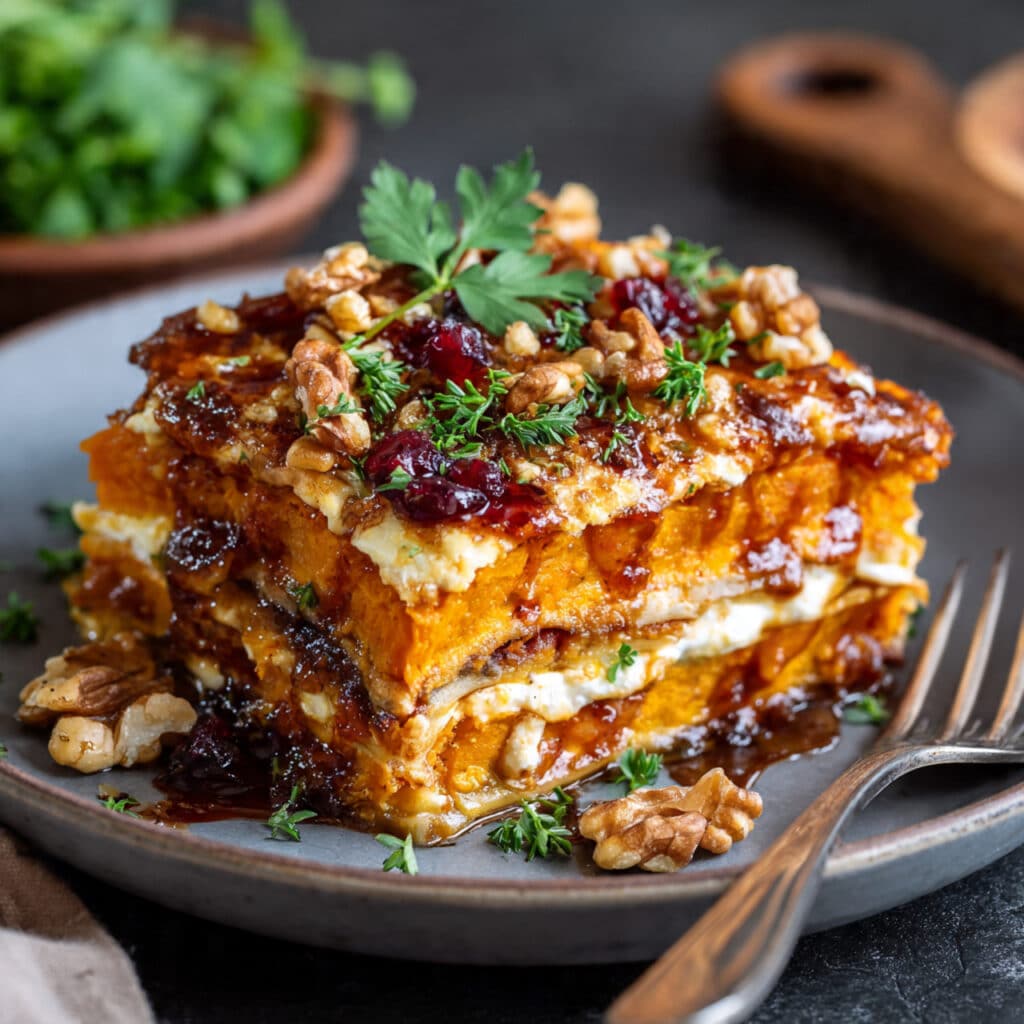 Layered Sweet Potato Butternut Squash Carrot Lasagna Recipe