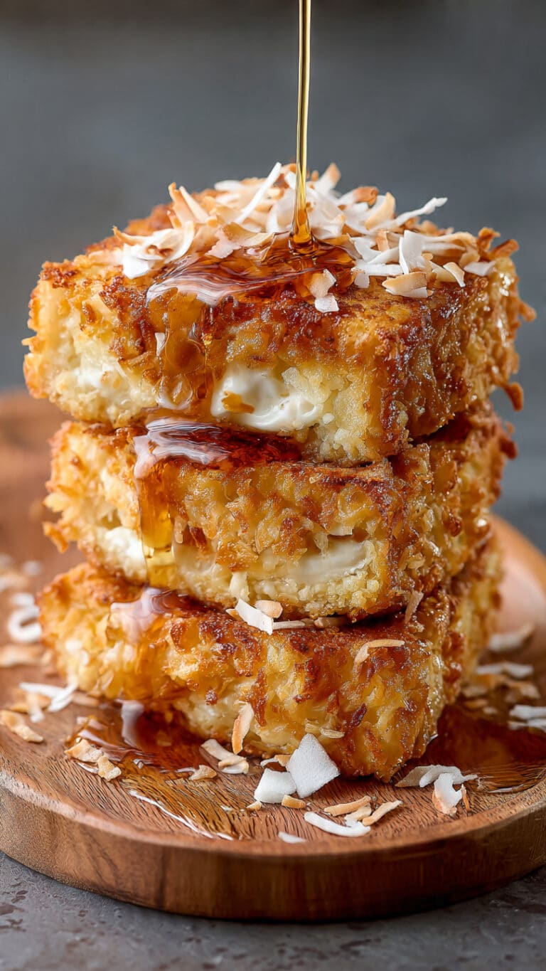 Coconut Crusted Hawaiian Roll French Toast