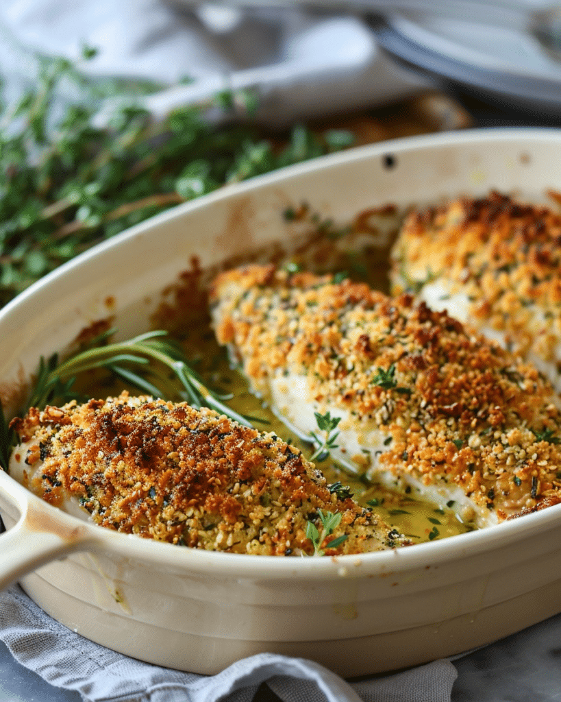 Herb-Crusted Baked Boursin Chicken For A Cozy Dinner Delight