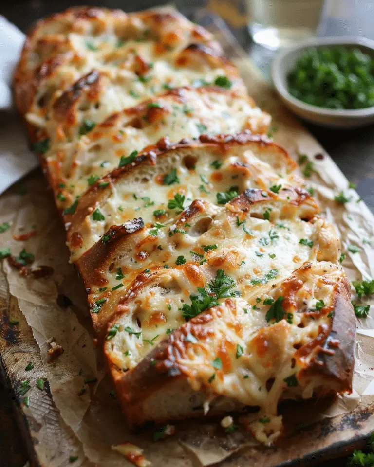 The Viral Chicken Alfredo Garlic Bread I’m Obsessed With