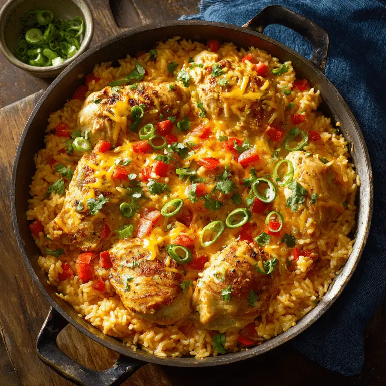 One-Pot Cheesy Southwest Chicken & Rice: Creamy Bliss!