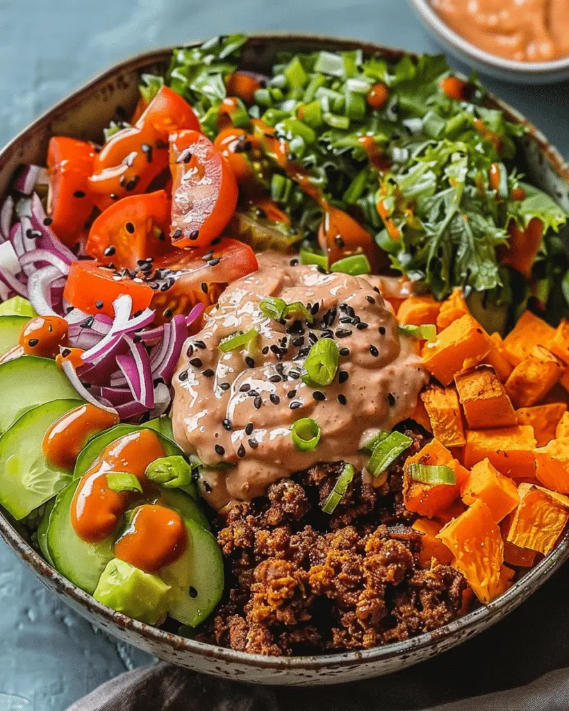 Sweet Potato Burger Bowl