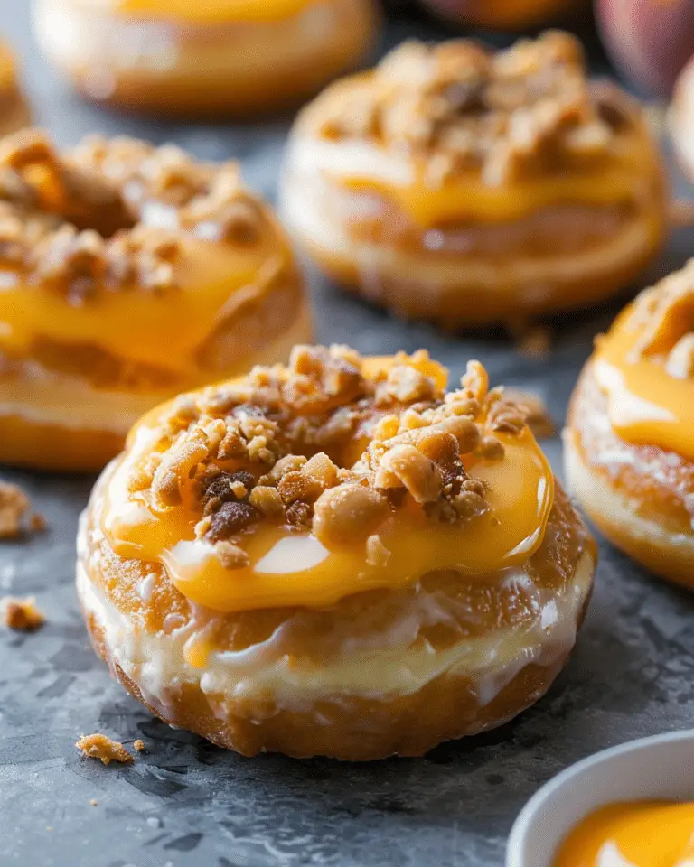 Classic Peach Cobbler Donuts