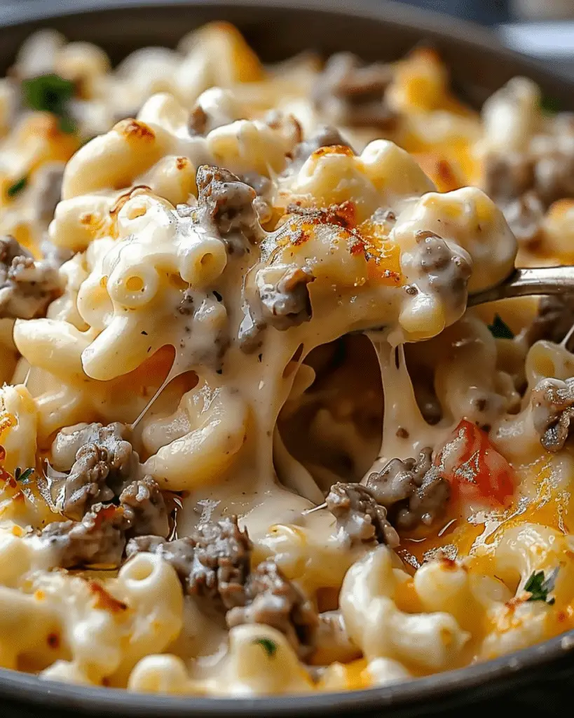 High-Protein Creamy Philly Cheesesteak Mac & Cheese Bliss