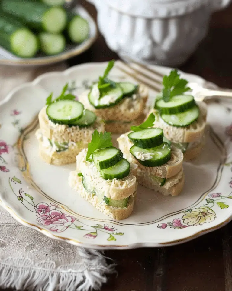 Tuna Cucumber Tea Sandwiches