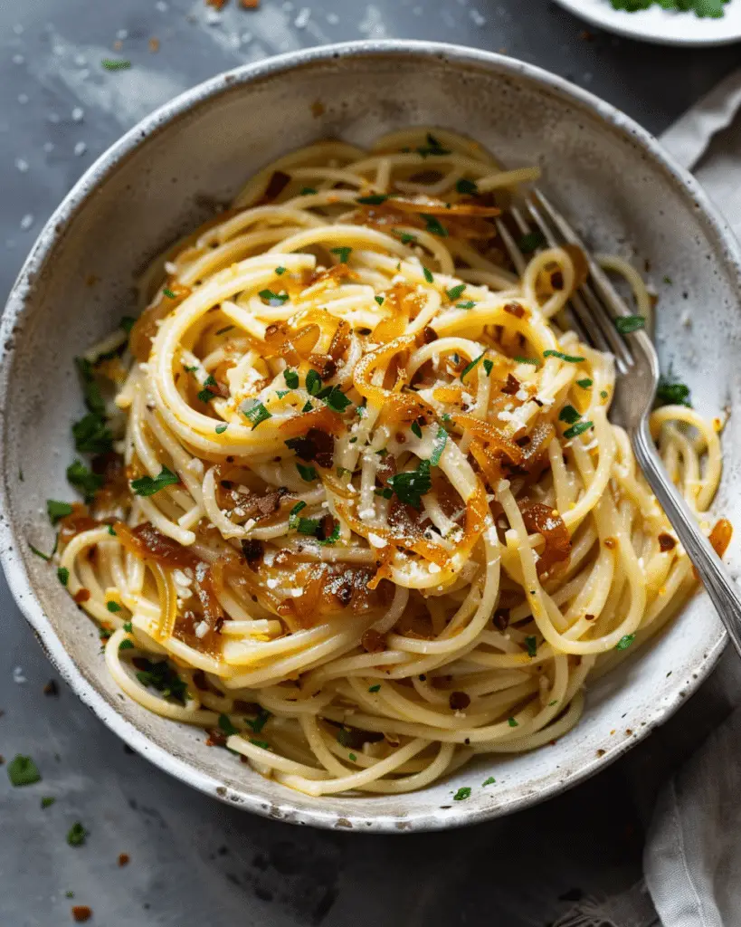 Vegan Caramelized Onion Pasta