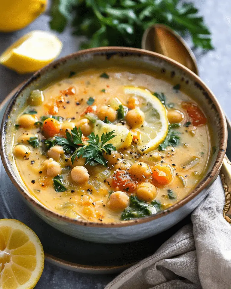 Lemony Greek Chickpea Soup